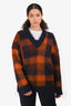 Acne Studios Black/Orange Check V Neck Sweater Size XS