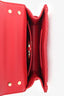 Bvlgari Red Leather Serpenti Forever Diamond Blast Sunshine Mini Bag