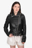 Pre-Loved Chanel™ 2011/12 Black Silk Lined Lambskin Leather Quilted Jacket Size 38