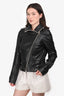 Pre-Loved Chanel™ 2011/12 Black Silk Lined Lambskin Leather Quilted Jacket Size 38
