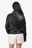 Pre-Loved Chanel™ 2011/12 Black Silk Lined Lambskin Leather Quilted Jacket Size 38