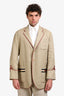 Gucci Beige Linen Rope Trimmed Horsebit Sports Jacket Size 44 Mens