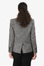 Saint Laurent 2013 Black/White Cotton Metallic Detail Single Breasted Blazer Size 40