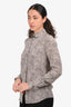 Saint Laurent 2017 White/Black Silk Floral Printed Button Down Blouse Size 36