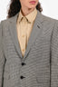 Celine Black/White Wool/Mohair Houndstooth Single Breasted Blazer Size 42