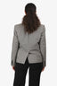 Celine Black/White Wool/Mohair Houndstooth Single Breasted Blazer Size 42