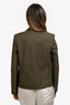 Balmain Green Wool/Linen Blend Buttoned Jacket Size 44