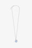 Van Cleef & Arpels 18K White Gold 'Chalcedony' 1 Motif Magic Alhambra Pendant