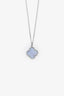 Van Cleef & Arpels 18K White Gold 'Chalcedony' 1 Motif Magic Alhambra Pendant