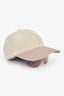 Fendi Pink Leather/Beige Canvas 'EyeCap' Baseball Cap