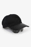 Fendi Black Leather/Canvas 'EyeCap' Baseball Cap