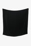 Balenciaga Black Silk Logo Print Square Scarf
