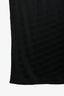 Balenciaga Black Silk Logo Print Square Scarf