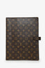 Louis Vuitton Monogram Canvas Large Desk A4 Bloc Agenda/Notebook Cover With Initial