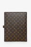 Louis Vuitton Monogram Canvas Large Desk A4 Bloc Agenda/Notebook Cover With Initial