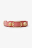 Balenciaga Pink Leather Wrap Bracelet