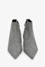 Balenciaga Black/White Fabric Knife Kitten Heel Booties Size 39