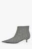 Balenciaga Black/White Fabric Knife Kitten Heel Booties Size 39