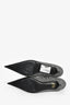 Balenciaga Black/White Fabric Knife Kitten Heel Booties Size 39