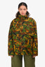 Off-White Camouflage Cotton Padded Field Jacket With Roll Up Hood Size XS