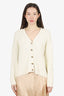 Reformation White Knit Button Cardigan Size S