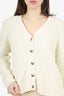 Reformation White Knit Button Cardigan Size S