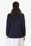 Gucci Blue Embroidered Detail Single Breasted Blazer Size 40