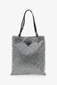 Prada Silver/Black Crystal Embellished Satin Convertible Open Mini Tote