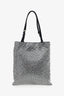 Prada Silver/Black Crystal Embellished Satin Convertible Open Mini Tote
