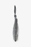 Prada Silver/Black Crystal Embellished Satin Convertible Open Mini Tote