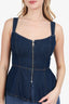 Reformation Blue Denim Zeta Top Size 4