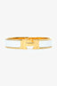 Hermès White/Gold Clic H Bracelet