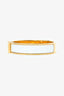 Hermès White/Gold Clic H Bracelet
