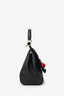 Dolce & Gabbana Black Leather Embellished Medium Sicily Top Handle Bag