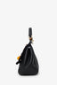 Dolce & Gabbana Black Leather Embellished Medium Sicily Top Handle Bag