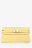 Hermès 2015 Yellow Epsom Kelly Long Wallet PHW