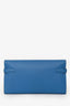 Hermès 2011 Blue Epsom Kelly Long Wallet PHW