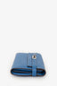 Hermès 2011 Blue Epsom Kelly Long Wallet PHW