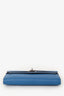Hermès 2011 Blue Epsom Kelly Long Wallet PHW