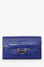 Hermès 2014 Blue Alligator Constance Wallet PHW