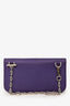 Hermès Purple Swift Leather Chaine D'Ancre Wallet on Chain