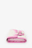 Delvaux White/Pink Leather Flamingo Simplissime Travel Wallet