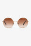 Pre-Loved Chanel™ Gold-tone Frame Round Sunglasses