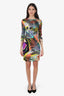 Emilio Pucci Multicolour Floral Print Silk Midi Dress Size 8