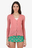 Prada Pink Wool/Cashmere Sequin Cardigan Size 38