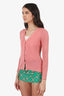 Prada Pink Wool/Cashmere Sequin Cardigan Size 38