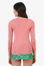 Prada Pink Wool/Cashmere Sequin Cardigan Size 38