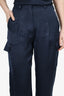 Ba&sh Navy Straight Leg Trousers Size 34