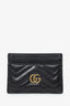 Gucci Black Leather GG Marmont Card Holder