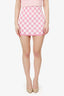 Balmain Pink Check Mini Skirt Size 38